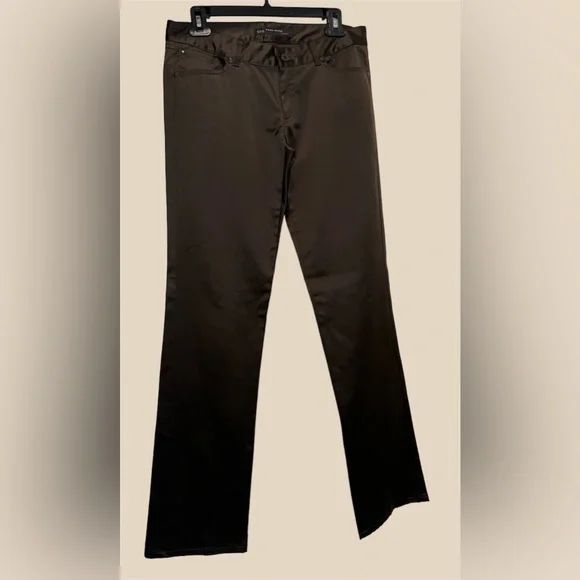 Zara Basic Satin Jeans / Pants / Trousers (Brown) - Picture 2 of 16